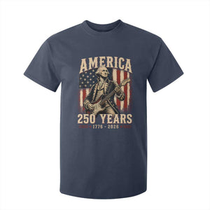 George Washington Playing Guitar 4th July US 250th Anniversary T Shirt For Kid