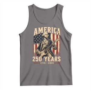 George Washington Playing Guitar 4th July US 250th Anniversary Tank Top
