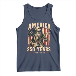 George Washington Playing Guitar 4th July US 250th Anniversary Tank Top