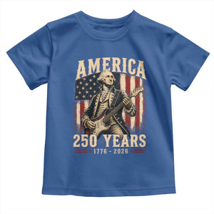 George Washington Playing Guitar 4th July US 250th Anniversary Toddler T Shirt