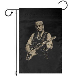 US Nation's Leader Playing Electic Rock Guitar Retro Vintage Garden Flag TS11 Black Print Your Wear