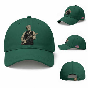 US Nation's Leader Playing Electic Rock Guitar Retro Vintage Baseball Cap