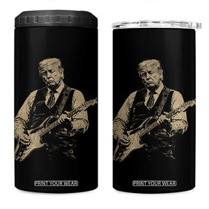 US Nation's Leader Playing Electic Rock Guitar Retro Vintage 4 in 1 Can Cooler Tumbler