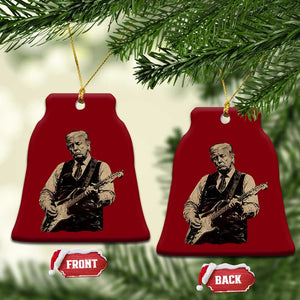 US Nation's Leader Playing Electic Rock Guitar Retro Vintage Ceramic Ornament TS11 Print Your Wear