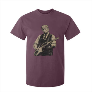US Nation's Leader Playing Electic Rock Guitar Retro Vintage T Shirt For Kid
