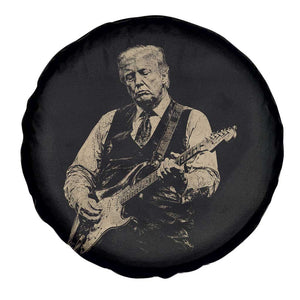 US Nation's Leader Playing Electic Rock Guitar Retro Vintage Spare Tire Cover