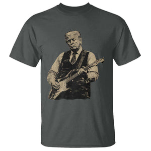 US Nation's Leader Playing Electic Rock Guitar Retro Vintage T Shirt