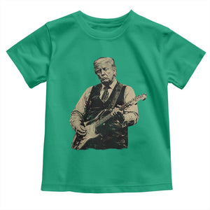 US Nation's Leader Playing Electic Rock Guitar Retro Vintage Toddler T Shirt