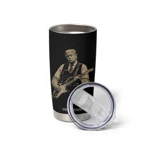 US Nation's Leader Playing Electic Rock Guitar Retro Vintage Tumbler Cup