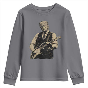 US Nation's Leader Playing Electic Rock Guitar Retro Vintage Youth Sweatshirt TS11 Charcoal Print Your Wear