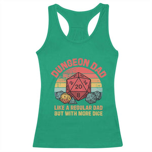 Dungeon Dad Like A Regular Dad But With More Dice Racerback Tank Top RPG Father Gamer TS11 Irish Green Print Your Wear