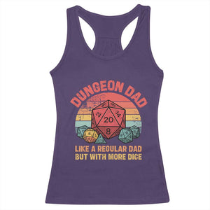 Dungeon Dad Like A Regular Dad But With More Dice Racerback Tank Top RPG Father Gamer TS11 Purple Print Your Wear