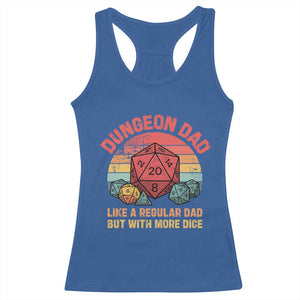 Dungeon Dad Like A Regular Dad But With More Dice Racerback Tank Top RPG Father Gamer TS11 Royal Blue Print Your Wear