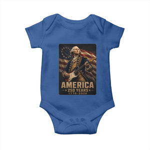 George Washington Playing Guitar USA 250th Anniversary Vintage 4th of July Baby Onesie