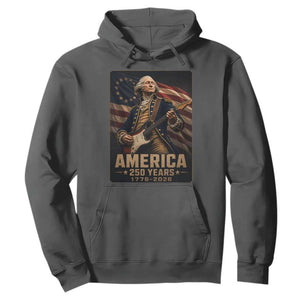 George Washington Playing Guitar USA 250th Anniversary Vintage 4th of July Hoodie