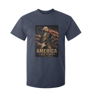 George Washington Playing Guitar USA 250th Anniversary Vintage 4th of July T Shirt For Kid