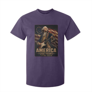 George Washington Playing Guitar USA 250th Anniversary Vintage 4th of July T Shirt For Kid