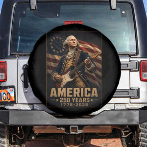 George Washington Playing Guitar USA 250th Anniversary Vintage 4th of July Spare Tire Cover
