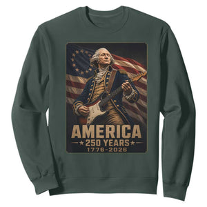 George Washington Playing Guitar USA 250th Anniversary Vintage 4th of July Sweatshirt