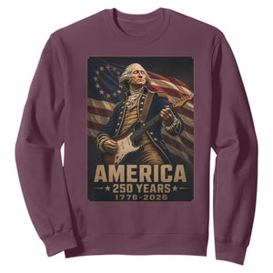 George Washington Playing Guitar USA 250th Anniversary Vintage 4th of July Sweatshirt