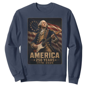 George Washington Playing Guitar USA 250th Anniversary Vintage 4th of July Sweatshirt