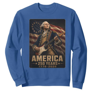 George Washington Playing Guitar USA 250th Anniversary Vintage 4th of July Sweatshirt