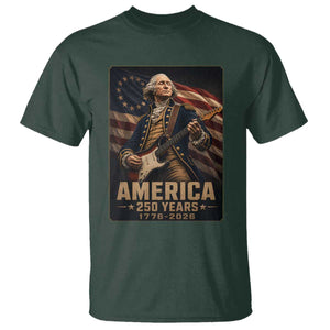 George Washington Playing Guitar USA 250th Anniversary Vintage 4th of July T Shirt
