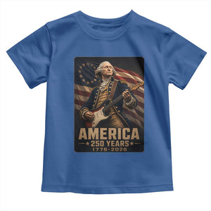 George Washington Playing Guitar USA 250th Anniversary Vintage 4th of July Toddler T Shirt