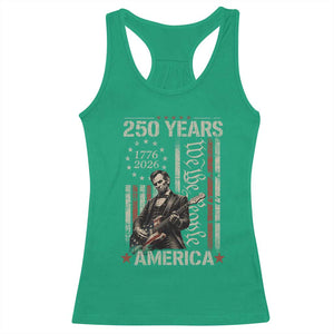 Abraham Lincoln Playing Guitar 4th July 250 Years America Racerback Tank Top TS11 Irish Green Print Your Wear