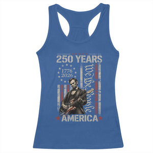 Abraham Lincoln Playing Guitar 4th July 250 Years America Racerback Tank Top TS11 Royal Blue Print Your Wear