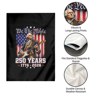 George Washington Playing Guitar 250th Anniversary USA Garden Flag We The People 250 Years 1776 2026