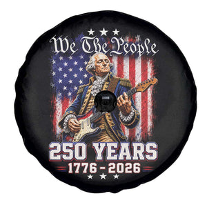 George Washington Playing Guitar 250th Anniversary USA Spare Tire Cover We The People 250 Years 1776 2026