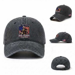 George Washington Playing Guitar 250th Anniversary USA Washed Cotton Baseball Cap We The People 250 Years 1776 2026