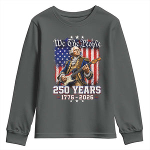 George Washington Playing Guitar 250th Anniversary USA Youth Sweatshirt We The People 250 Years 1776 2026