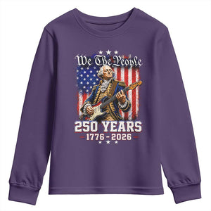 George Washington Playing Guitar 250th Anniversary USA Youth Sweatshirt We The People 250 Years 1776 2026