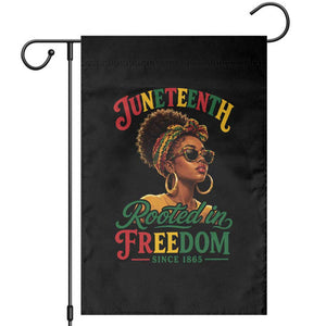 Juneteenth Rooted In Freedom Since 1865 Garden Flag Black Women African American TS11 Black Print Your Wear