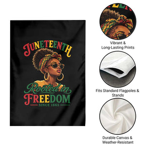 Juneteenth Rooted In Freedom Since 1865 Garden Flag Black Women African American TS11 Print Your Wear