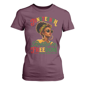 Juneteenth Rooted In Freedom Since 1865 T Shirt For Women Black Women African American TS11 Maroon Print Your Wear