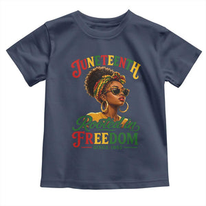 Juneteenth Rooted In Freedom Since 1865 Toddler T Shirt Black Women African American TS11 Navy Print Your Wear