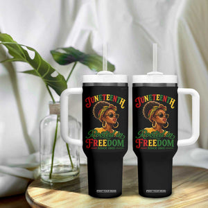 Juneteenth Rooted In Freedom Since 1865 Tumbler With Handle Black Women African American TS11 Print Your Wear