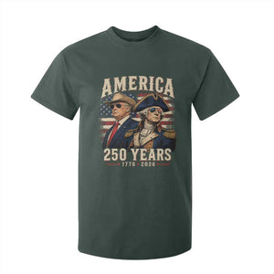 250th Anniversary USA George Washington and US Nations Leader T Shirt For Kid America 250 Years 1776 2026