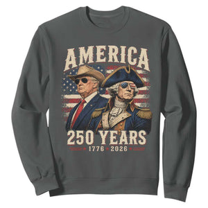 250th Anniversary USA George Washington and US Nations Leader Sweatshirt America 250 Years 1776 2026