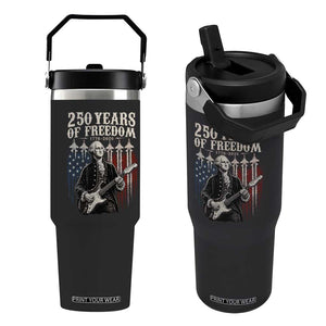 George Washington Playing Guitar 250 Years of Freedom Flip Straw Tumbler