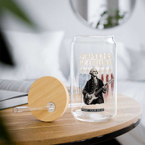 George Washington Playing Guitar 250 Years of Freedom Glass Can