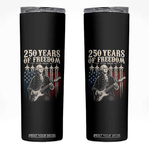 George Washington Playing Guitar 250 Years of Freedom Skinny Tumbler