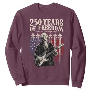 George Washington Playing Guitar 250 Years of Freedom Sweatshirt