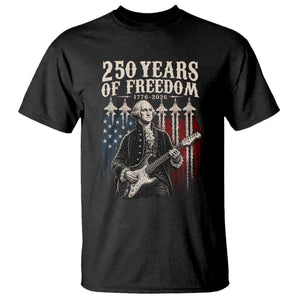 George Washington Playing Guitar 250 Years of Freedom T Shirt
