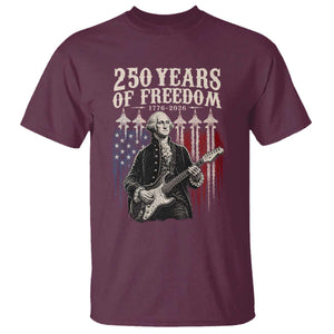 George Washington Playing Guitar 250 Years of Freedom T Shirt