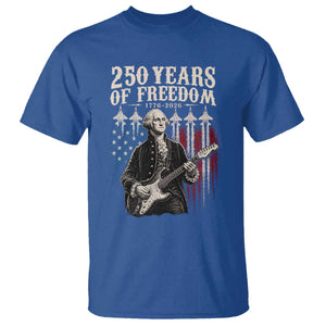 George Washington Playing Guitar 250 Years of Freedom T Shirt