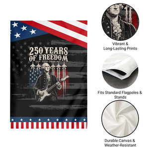 George Washington Playing Guitar 250 Years of Freedom Patriotic Garden Flag